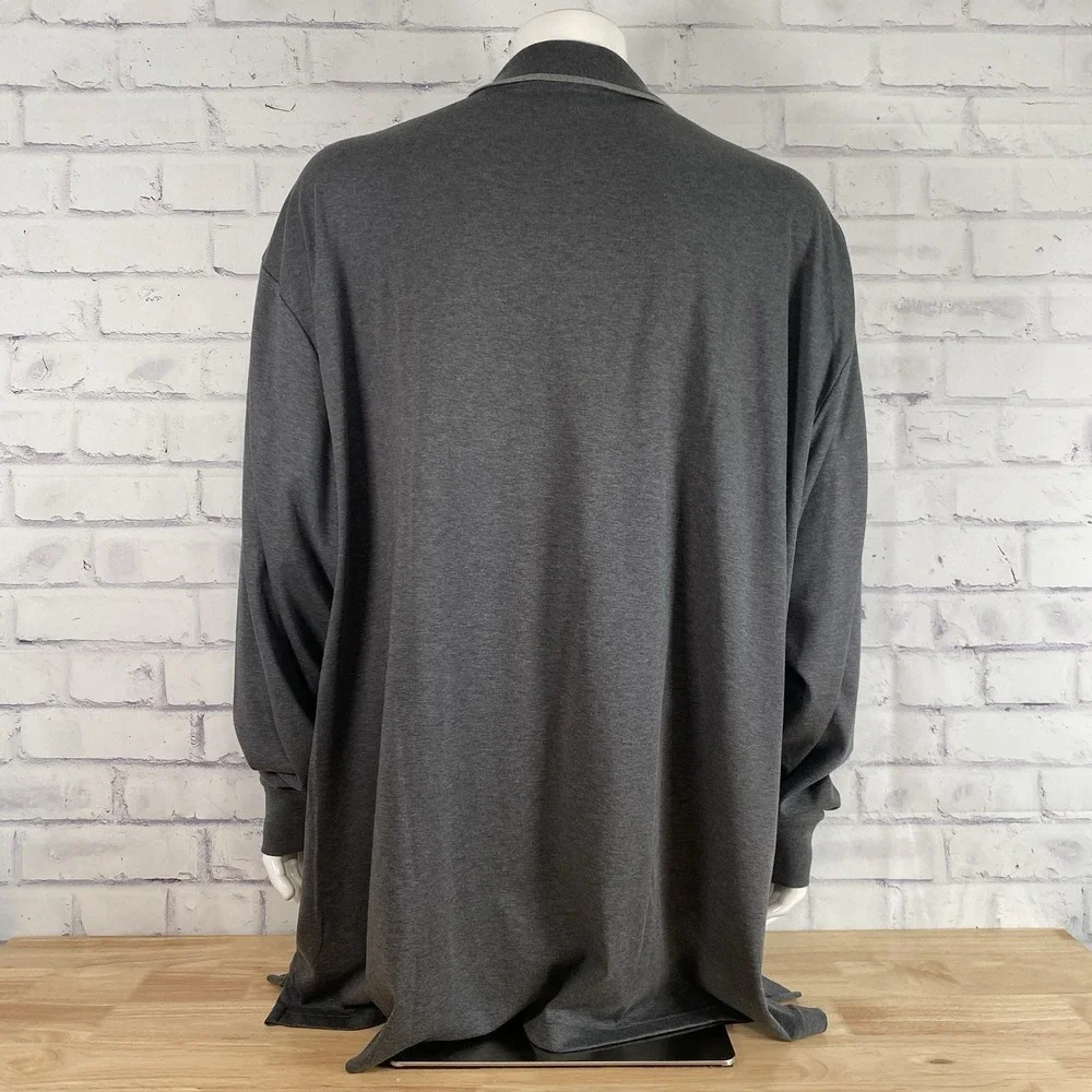 Polo Ralph Lauren Shirt Men's 4XB Big Polo Long Sleeve Pony Gray Rugby NWT
